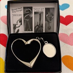 Silver Heart Bag Hanger